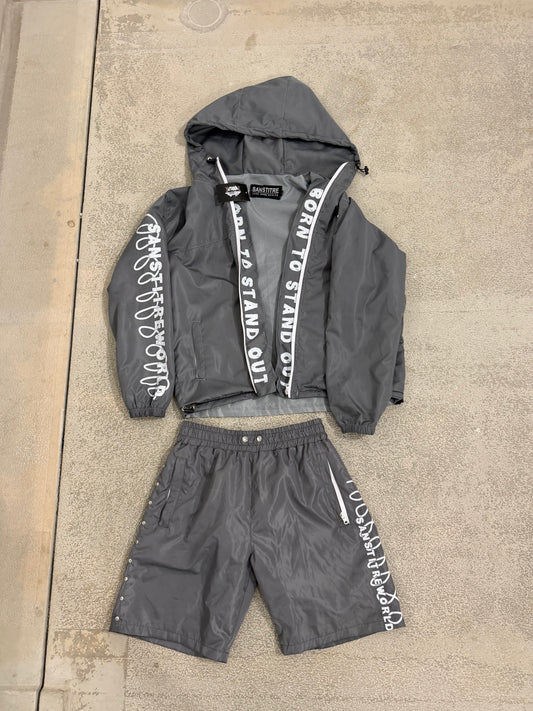SANSTITRE SUMMER SET GRAY (windbreaker+short)